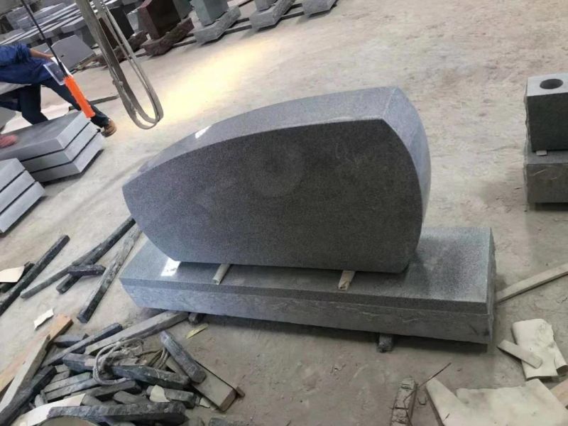 Family Memorial Stone Royal Grey Black Granite Monument Headstone