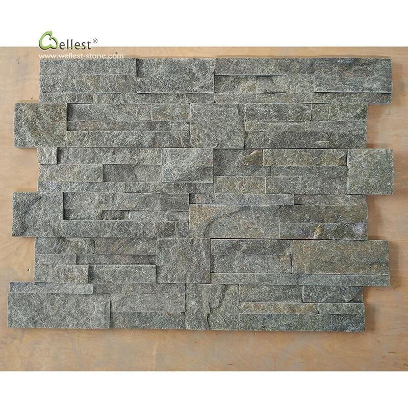 Golden Vein, Rusty, Green, Black, Yellow, Tiger Skin Quartzite Veneer Stone Cladding, Ledge Stone, Wall Panels