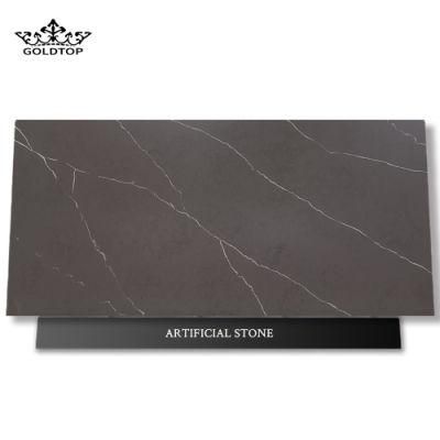 Expert Temper Polished/Honed/Leather Finish Calacatta Stone Slabs/Tiles Artificial Quartz for Kitchen/Bathroom Counter Tops