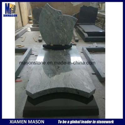 Mason France Tombstone in Granite Viscount White and Shanxi Black