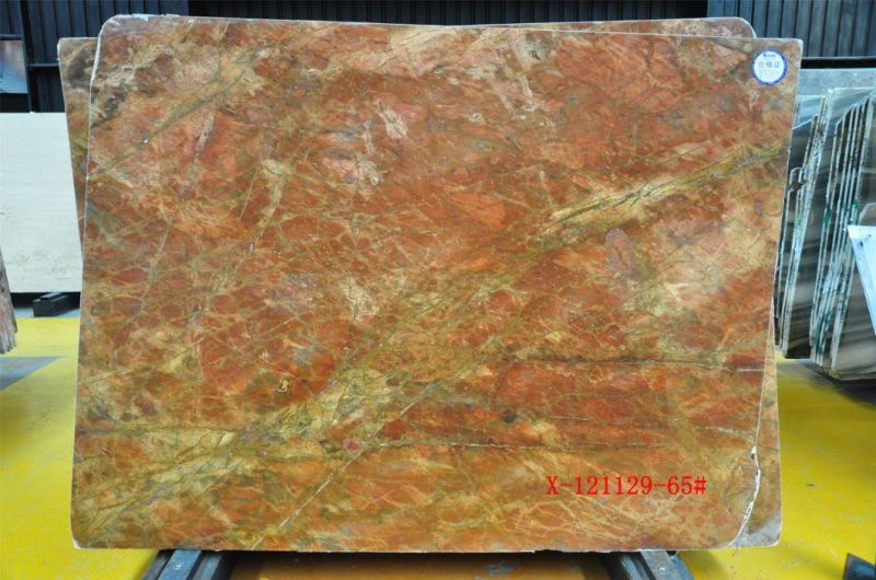 Hotsale Chinese Polished Dailey Red Marble Slabs
