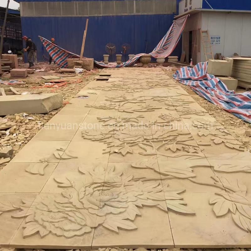 Art Sculpture Sandstone Interior Background Wall