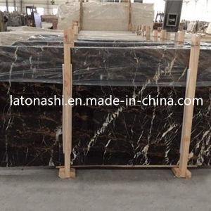 Afghanistan Black Portoro Marble Slabs for Countertop, Vanity Top, Tombstone
