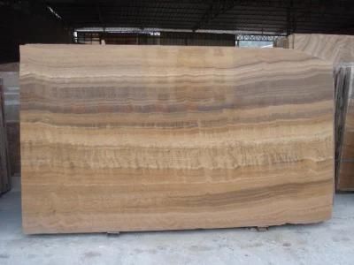 Popular Natural Yellow Wood Marble Slab and Tile for Hotel Wall Floor Decorate