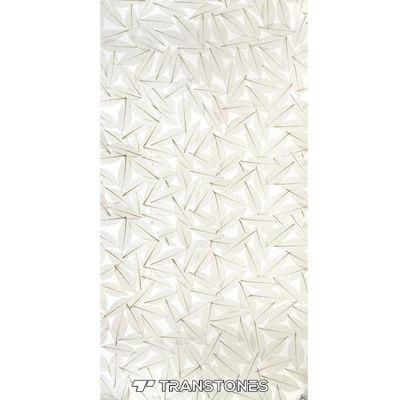 Sandstone Implanted Real Leaves Translucent Acrylic Reception Desk Counter