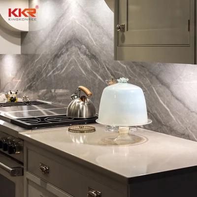 Hotel Supply Texture Marble Solid Surface Kitchen Sink Countertop