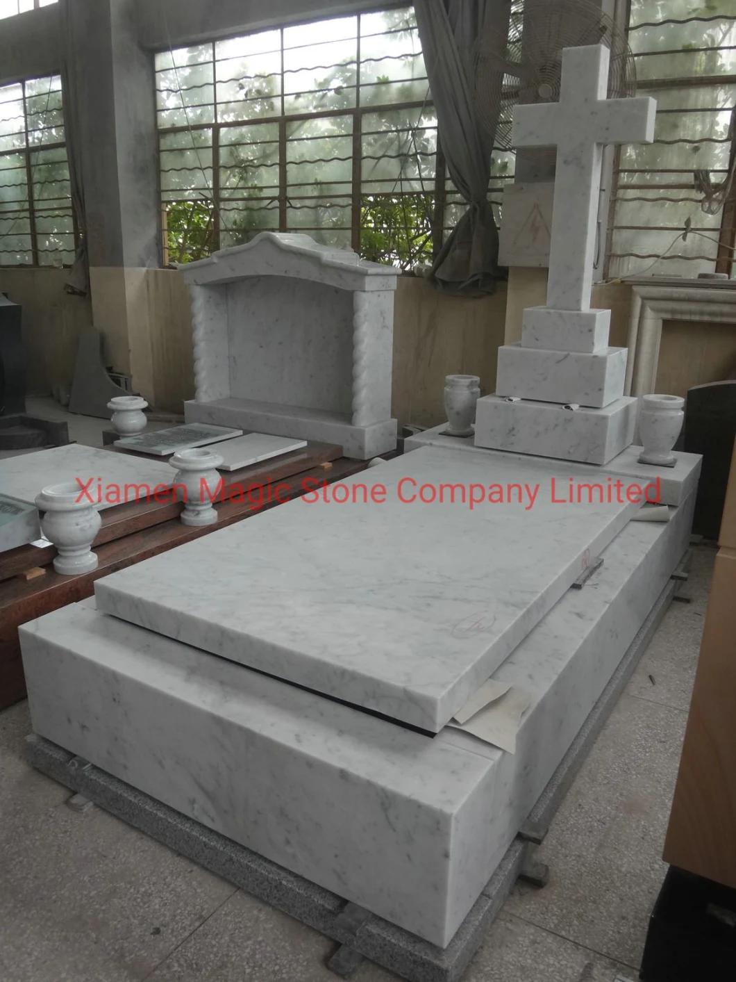 Custom Design White Marble Granite Stone Tombstone and Monument
