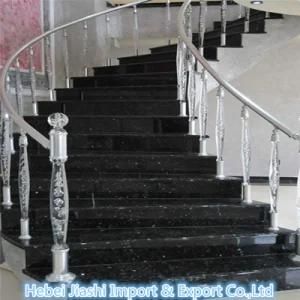 High Quality Polished Premium Black Granite Indoor Paving Steps/Stairs
