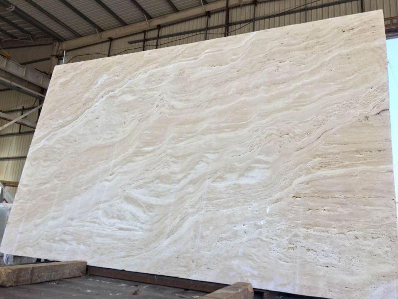 Roman Travertine Cream/Beige/ Silver Grey/White Travertine with Straight Veins/Cross Cut for Slab/Floor Tile/Wall Cladding