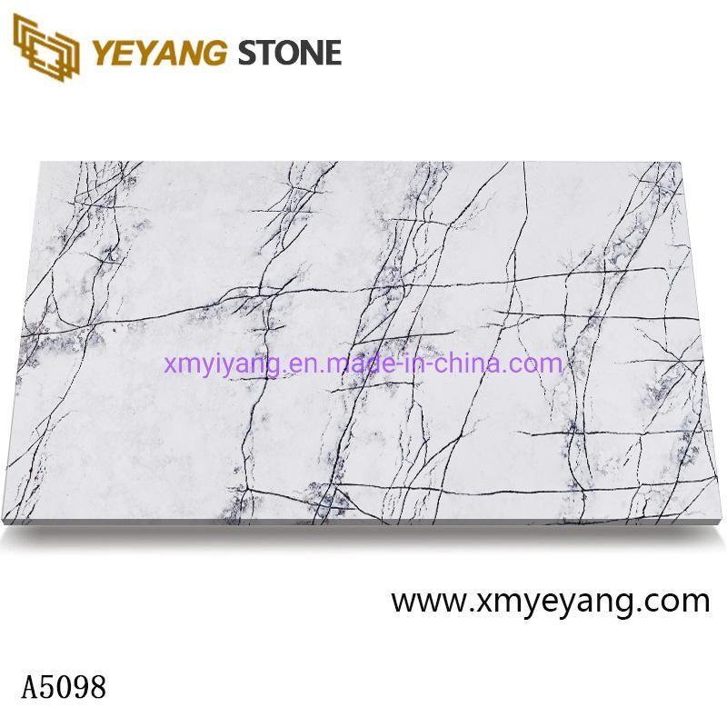 Wholesale Quartz Countertops Solid Surface Calacatta Quartz for Kitchen/Backsplash/Bath/Vanity Tops