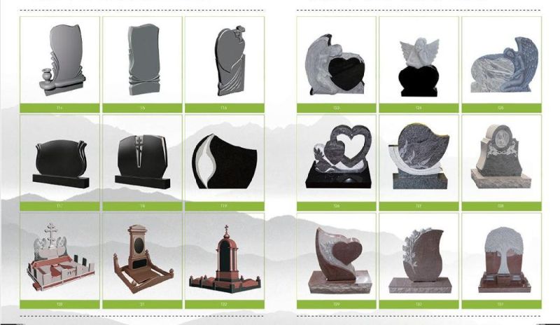 Poland Style Europe Customization Monument Black Granite Tombstone