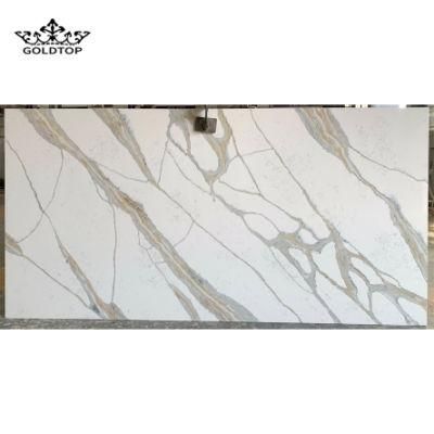 Calacatta Stella Polished Bathroom Vanity Wall Panels Kitchen Cabinet Countertops Island Worktop Table Tops Artificial Stone Slab Quartz Tiles