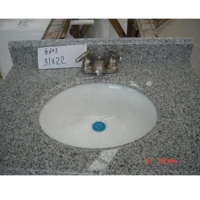 Prefab Grey Granite Countertop Vanity Tops for Bathroom