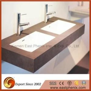 Polished Brown Quartz Stone Vanity Top