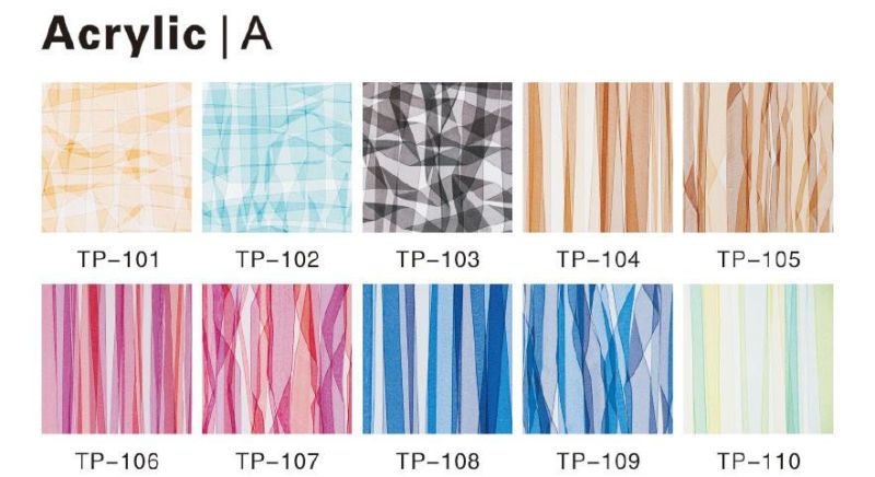 Customized Design Acrylic Shower Wall Panels for Interior Decors