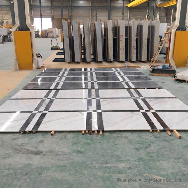 Wholesale Polished Cheap China Landscape White Marble Stone for Wall and Flooring Tile
