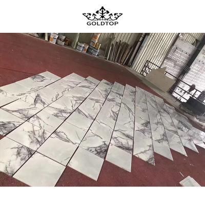 Elegant Milas White/Grey/Yellow Marble Tile for Bathroom Surrounding/Floor/Wall