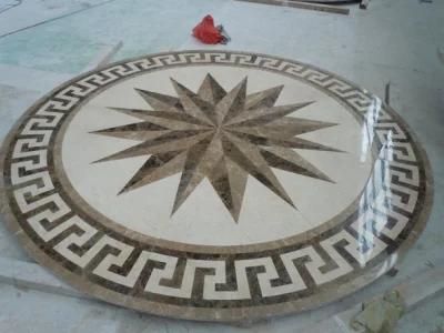 Ice Flower Circle Marble Waterjet Pattern