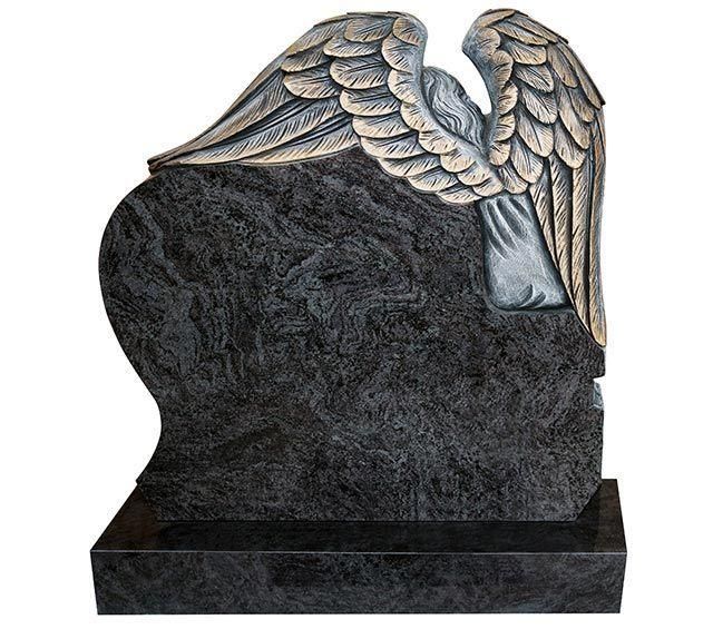 Wholesale Colorized Grief Angel Memorials with Flower Carvings