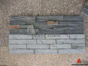 Natural Black Slate Culture Stone for Interior Wall
