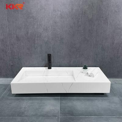 Cut to Size 72 Inch Stone Sink Resin Solid Surface Bathroom Countertop Sinks