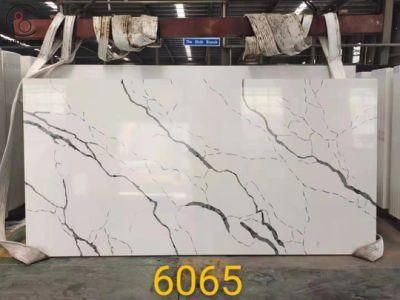 Artificial 6065 Quartz Stone Slab Used for Home Decoration with High Quality