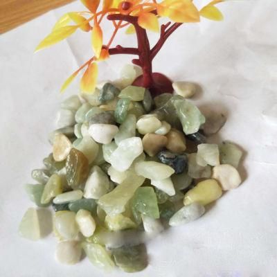 Green Jade Tumbled Pebble Stone for Garden Landscaping Decoration