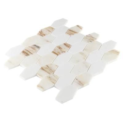 Golden and White Marble Mosaic