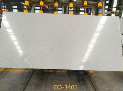 Artificial Marble Quartz Stone Slab of Carrara Used for Home Decoration