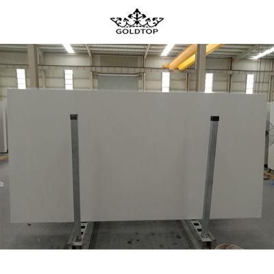 Delivery Fastly Large Size 127*64inch/3226*1626mm Pure/Super White Quartz Slab for Countertop/Vanity Top