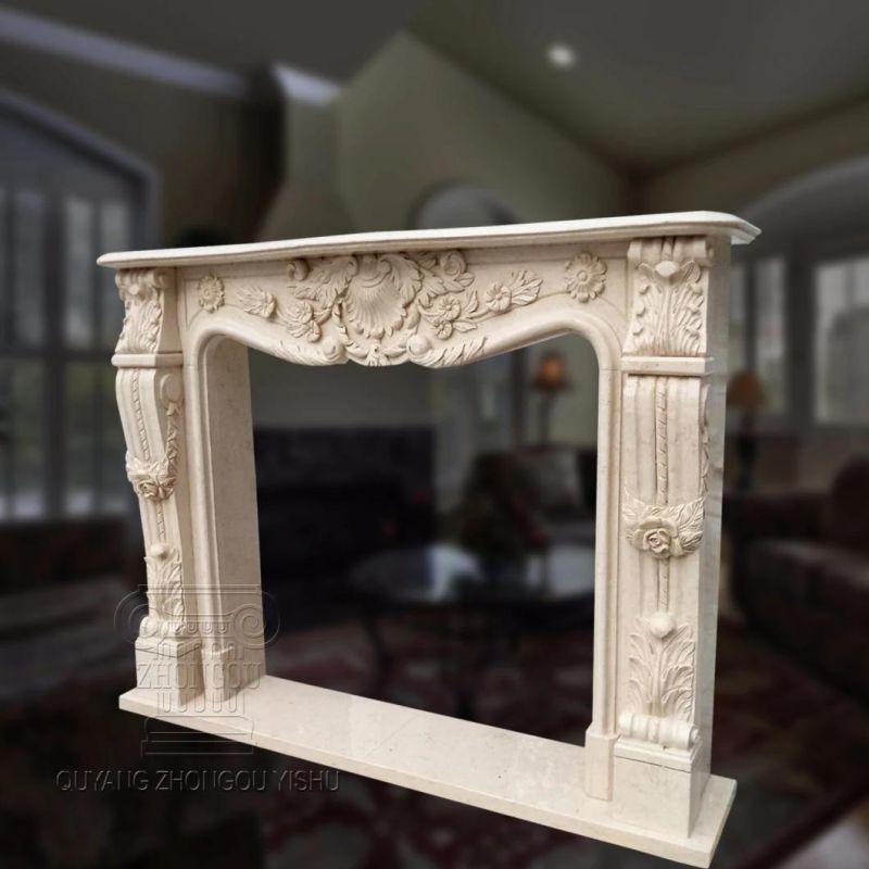 French Style Marble Fireplace