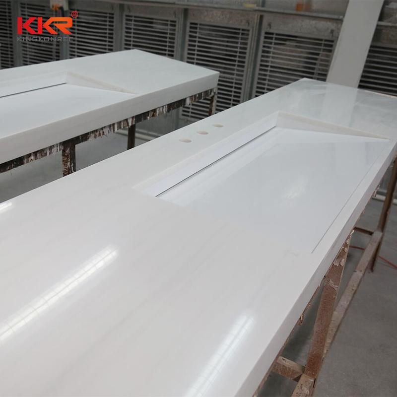 Custom Make One Piece Artificial Stone Solid Surface Stone Kitchen and Bathroom Countertops
