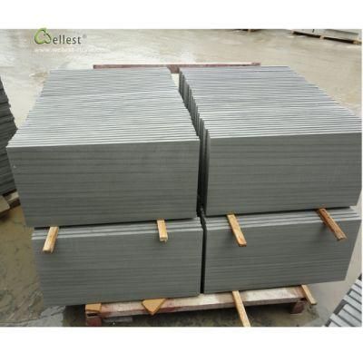 Grey Sandstone Polished Tile for Floor Paving