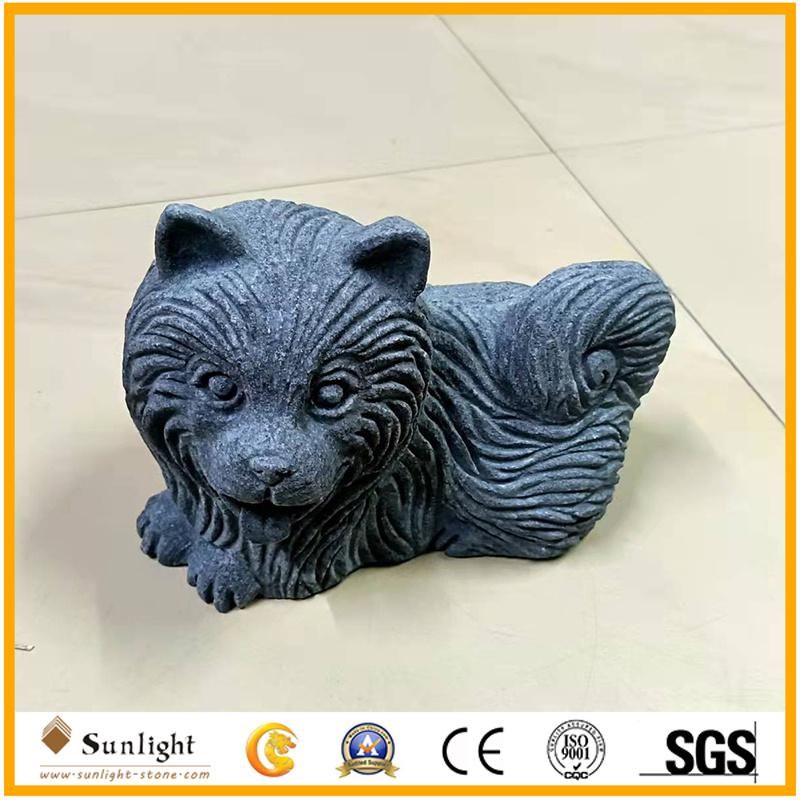 Lovely Small Dog Angel Pet Stone Finish Grave Tombstone
