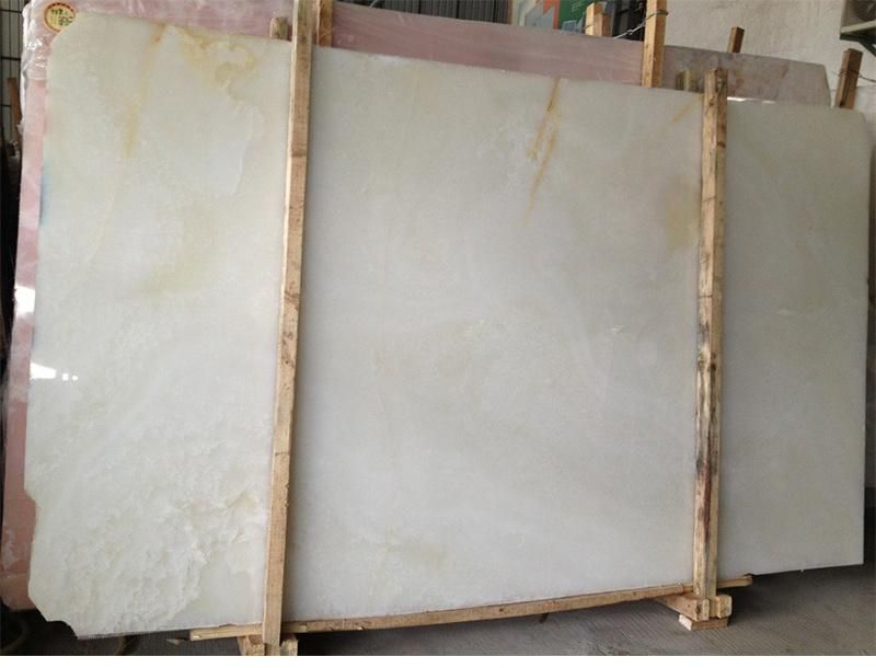 White Natural Polished Stone Onyx for Background Floor Tile Table Countertop Decoration Wall Interior Wall Decoration Luxury Hotel Project