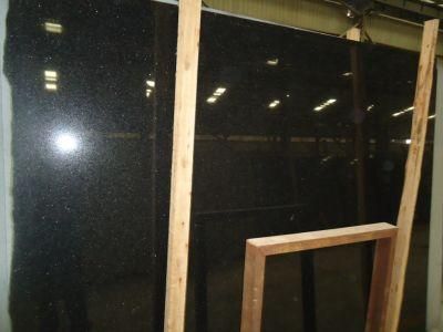 Black Galaxy Granite Slab Polished Cut to Size Countertop Factory on Sale