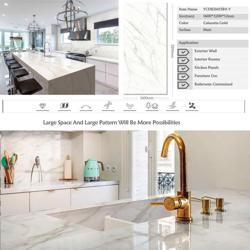 Dining Room Restaurant Hotel Italian Style Granite Light Color Furniture Set Bathroom Vanity Top Kitchen Countertop Customized Glossy Matt Surface