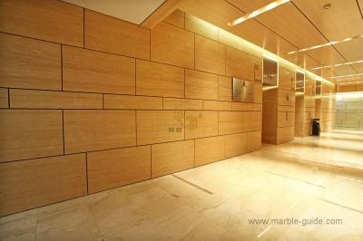 Roman Beige Travertine Polished Tiles for Commerical Projects/Wall/Flooring/Hotel