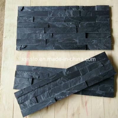 Natural Black Slate Wall Panel Ledge Stone for Decoration