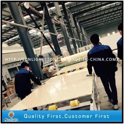 Artificial Cream/Beige Quartz Stone Slabs, Quartz Producer