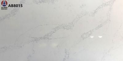 Polished Artificial White Calacatta Quartz Stone Scratch Resistant