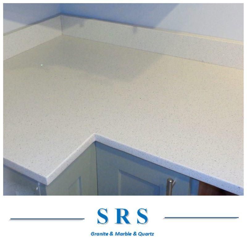 Crystal White Quartz Countertop for Kitchen/Bathroom/Living Room