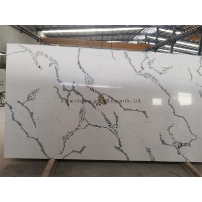 Artificial Stone Slabs Quartz Floor Tile for Building decoration Kitchen/Bathroom/Villa/School/Project