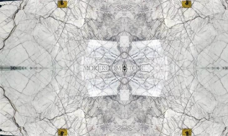 Elizabeth Bookmatch Marble Tile Slab for Feature Wall and Flooring