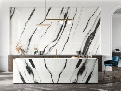Natural White Marble Stone Texture Background Bookmatch Wall Decoration Panel Tile