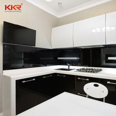 Kkr White Quartz Custom Made Modern Hotel Acrylic Stone Bathroom Vanity