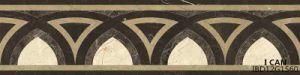 Natural Marble Boder with porcelain 2017 New Design Tile