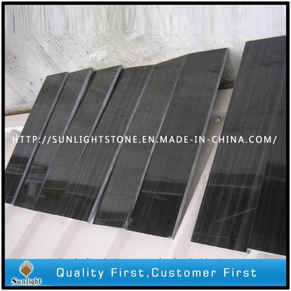 Cheap Polished China Black Wooden Vein Marble, Black Wood Marble