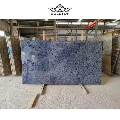 Luxury Natural Stone Polished Indoor Decoration Bolivia Blue Slab Granite Countertop