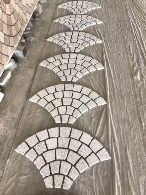 Black/Grey Granite Cobble Stone Brick Fan/Shape Outdoor/Road/Heavy Duty Paving Stone/Tiles